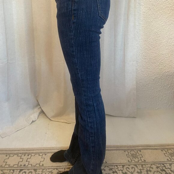 John Galt Dark Blue Melody '90s Low Rise Flare Jeans - Small - Picture 5 of 7